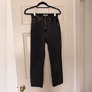 Abercrombie & Fitch Black mixed textile Leather Pants